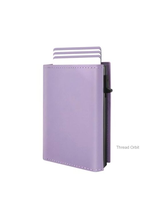 Accessories - Top-Grain Cowhide Leather Pop Up Card Holder Wallet with RFID Blocking